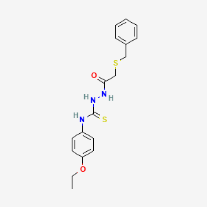 2-[(benzylthio)acetyl]-N-(4-ethoxyphenyl)hydrazinecarbothioamide