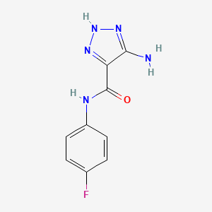 molecular formula C9H8FN5O B6026597 5-amino-N-(4-fluorophenyl)-2H-1,2,3-triazole-4-carboxamide 