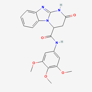 molecular formula C20H20N4O5 B6026618 2-oxo-N-(3,4,5-trimethoxyphenyl)-1,2,3,4-tetrahydropyrimido[1,2-a]benzimidazole-4-carboxamide 