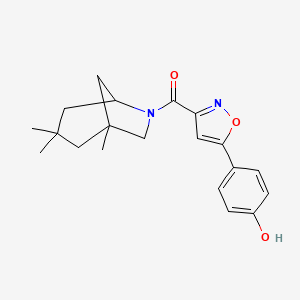 molecular formula C20H24N2O3 B6026643 4-{3-[(1,3,3-trimethyl-6-azabicyclo[3.2.1]oct-6-yl)carbonyl]-5-isoxazolyl}phenol 