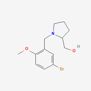 molecular formula C13H18BrNO2 B6026666 [1-(5-bromo-2-methoxybenzyl)-2-pyrrolidinyl]methanol 