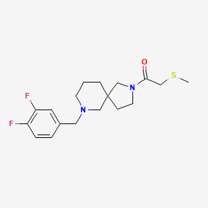 7-(3,4-difluorobenzyl)-2-[(methylthio)acetyl]-2,7-diazaspiro[4.5]decane