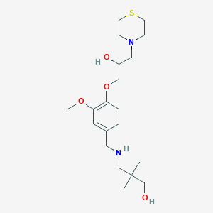 3-({4-[2-hydroxy-3-(4-thiomorpholinyl)propoxy]-3-methoxybenzyl}amino)-2,2-dimethyl-1-propanol