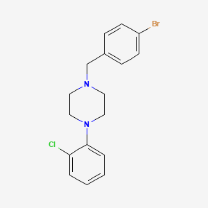 molecular formula C17H18BrClN2 B6026714 1-(4-bromobenzyl)-4-(2-chlorophenyl)piperazine 