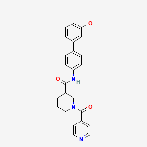 molecular formula C25H25N3O3 B6026750 1-isonicotinoyl-N-(3'-methoxy-4-biphenylyl)-3-piperidinecarboxamide 