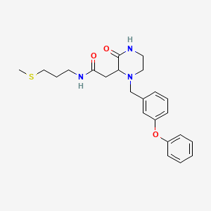 N-[3-(methylthio)propyl]-2-[3-oxo-1-(3-phenoxybenzyl)-2-piperazinyl]acetamide