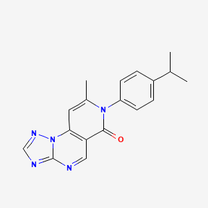 molecular formula C18H17N5O B6026806 7-(4-isopropylphenyl)-8-methylpyrido[3,4-e][1,2,4]triazolo[1,5-a]pyrimidin-6(7H)-one 