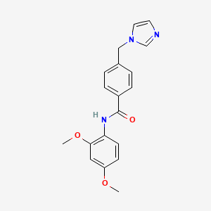 molecular formula C19H19N3O3 B6026848 N-(2,4-dimethoxyphenyl)-4-(imidazol-1-ylmethyl)benzamide 