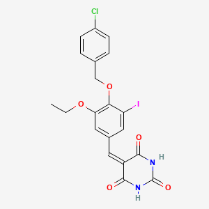 5-{4-[(4-chlorobenzyl)oxy]-3-ethoxy-5-iodobenzylidene}-2,4,6(1H,3H,5H)-pyrimidinetrione