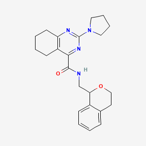 N-(3,4-dihydro-1H-isochromen-1-ylmethyl)-2-pyrrolidin-1-yl-5,6,7,8-tetrahydroquinazoline-4-carboxamide