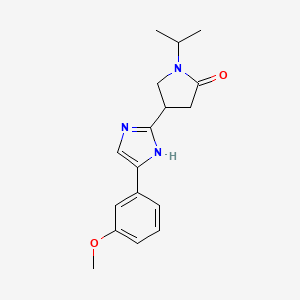 1-isopropyl-4-[5-(3-methoxyphenyl)-1H-imidazol-2-yl]-2-pyrrolidinone