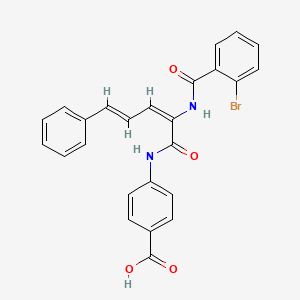 4-({2-[(2-bromobenzoyl)amino]-5-phenyl-2,4-pentadienoyl}amino)benzoic acid