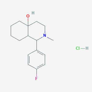 1-(4-Fluorophenyl)-2-methyl-1,3,4,5,6,7,8,8a-octahydroisoquinolin-4a-ol;hydrochloride