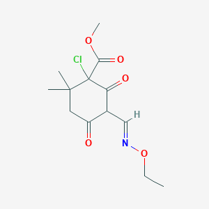 methyl 1-chloro-5-[(ethoxyimino)methyl]-2,2-dimethyl-4,6-dioxocyclohexanecarboxylate