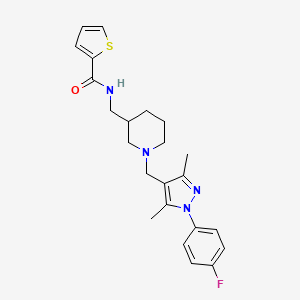 N-[(1-{[1-(4-fluorophenyl)-3,5-dimethyl-1H-pyrazol-4-yl]methyl}-3-piperidinyl)methyl]-2-thiophenecarboxamide