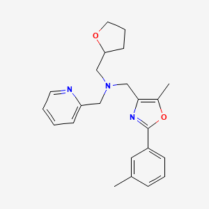 1-[5-methyl-2-(3-methylphenyl)-1,3-oxazol-4-yl]-N-(2-pyridinylmethyl)-N-(tetrahydro-2-furanylmethyl)methanamine