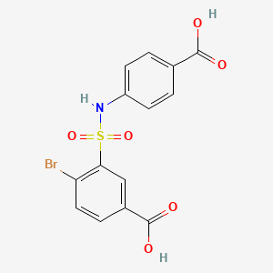 4-bromo-3-{[(4-carboxyphenyl)amino]sulfonyl}benzoic acid