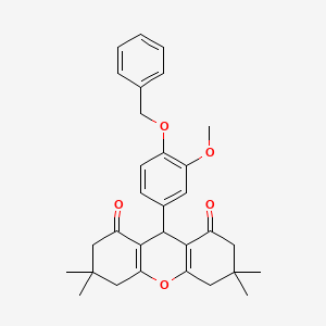 molecular formula C31H34O5 B6026986 9-[4-(benzyloxy)-3-methoxyphenyl]-3,3,6,6-tetramethyl-3,4,5,6,7,9-hexahydro-1H-xanthene-1,8(2H)-dione 