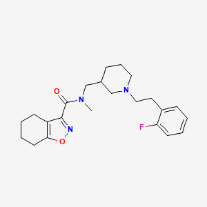 molecular formula C23H30FN3O2 B6027001 N-({1-[2-(2-fluorophenyl)ethyl]piperidin-3-yl}methyl)-N-methyl-4,5,6,7-tetrahydro-2,1-benzisoxazole-3-carboxamide 