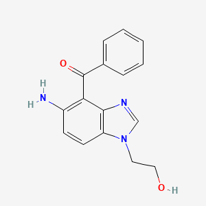 molecular formula C16H15N3O2 B6027021 [5-amino-1-(2-hydroxyethyl)-1H-benzimidazol-4-yl](phenyl)methanone CAS No. 89174-93-6