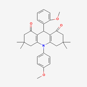 molecular formula C31H35NO4 B6027024 9-(2-methoxyphenyl)-10-(4-methoxyphenyl)-3,3,6,6-tetramethyl-3,4,6,7,9,10-hexahydro-1,8(2H,5H)-acridinedione 