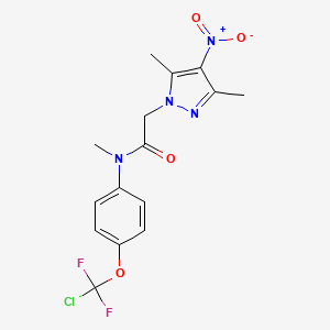 N-{4-[chloro(difluoro)methoxy]phenyl}-2-(3,5-dimethyl-4-nitro-1H-pyrazol-1-yl)-N-methylacetamide