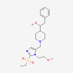 1-(1-{[2-(ethylsulfonyl)-1-(2-methoxyethyl)-1H-imidazol-5-yl]methyl}-4-piperidinyl)-2-phenylethanol