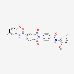 molecular formula C30H23N3O6 B6027051 N-(2-hydroxy-5-methylphenyl)-2-(4-{[(2-hydroxy-5-methylphenyl)amino]carbonyl}phenyl)-1,3-dioxo-5-isoindolinecarboxamide 