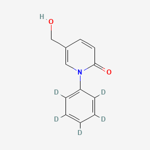 molecular formula C12H6D5NO2 B602706 5-Hydroxymethyl-N-phenyl-2-1H-pyridone-d5 CAS No. 1020719-52-1