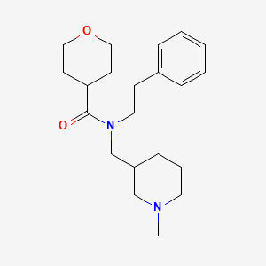 molecular formula C21H32N2O2 B6027061 N-[(1-methyl-3-piperidinyl)methyl]-N-(2-phenylethyl)tetrahydro-2H-pyran-4-carboxamide 