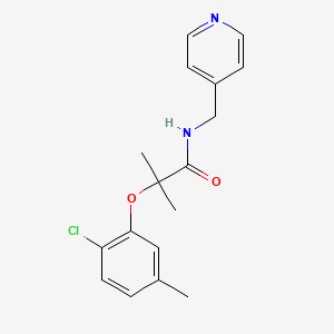 molecular formula C17H19ClN2O2 B6027072 2-(2-chloro-5-methylphenoxy)-2-methyl-N-(4-pyridinylmethyl)propanamide 