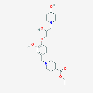 ethyl 1-{4-[2-hydroxy-3-(4-hydroxy-1-piperidinyl)propoxy]-3-methoxybenzyl}-4-piperidinecarboxylate