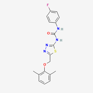 N-{5-[(2,6-dimethylphenoxy)methyl]-1,3,4-thiadiazol-2-yl}-N'-(4-fluorophenyl)urea