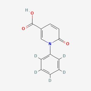 molecular formula C12H4D5NO3 B602713 5-Carboxy-N-phenyl-2-1H-pyridone-d5 CAS No. 1020719-24-7