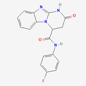 molecular formula C17H13FN4O2 B6027139 N-(4-fluorophenyl)-2-oxo-1,2,3,4-tetrahydropyrimido[1,2-a]benzimidazole-4-carboxamide 