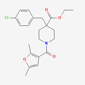 ethyl 4-(4-chlorobenzyl)-1-(2,5-dimethyl-3-furoyl)-4-piperidinecarboxylate