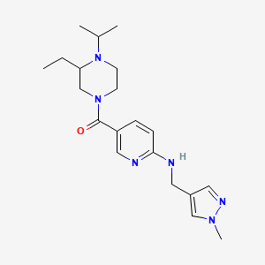 5-[(3-ethyl-4-isopropyl-1-piperazinyl)carbonyl]-N-[(1-methyl-1H-pyrazol-4-yl)methyl]-2-pyridinamine