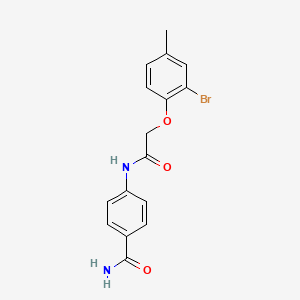 4-{[(2-bromo-4-methylphenoxy)acetyl]amino}benzamide