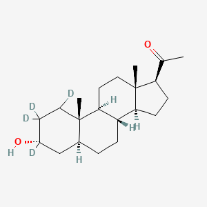 molecular formula C21H30O2D4 B602719 Allopregnanolone-d4 CAS No. 203805-85-0