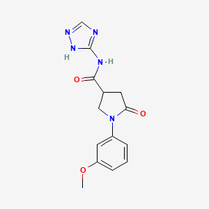 1-(3-methoxyphenyl)-5-oxo-N-(1H-1,2,4-triazol-3-yl)pyrrolidine-3-carboxamide