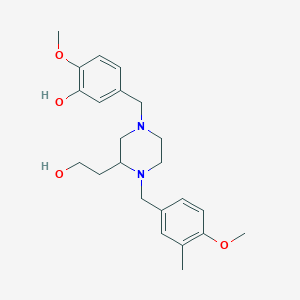 5-{[3-(2-hydroxyethyl)-4-(4-methoxy-3-methylbenzyl)-1-piperazinyl]methyl}-2-methoxyphenol