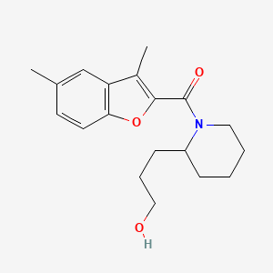 3-{1-[(3,5-dimethyl-1-benzofuran-2-yl)carbonyl]-2-piperidinyl}-1-propanol