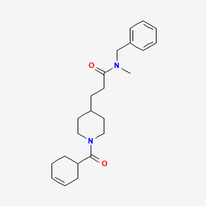 molecular formula C23H32N2O2 B6027236 N-benzyl-3-[1-(3-cyclohexen-1-ylcarbonyl)-4-piperidinyl]-N-methylpropanamide 