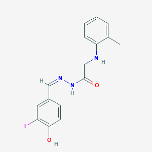 N'-[(Z)-(4-Hydroxy-3-iodophenyl)methylidene]-2-[(2-methylphenyl)amino]acetohydrazide