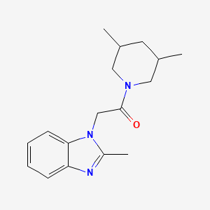 molecular formula C17H23N3O B6027268 1-(3,5-Dimethylpiperidin-1-yl)-2-(2-methylbenzimidazol-1-yl)ethanone 