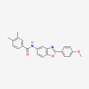 molecular formula C23H20N2O3 B6027281 N-[2-(4-methoxyphenyl)-1,3-benzoxazol-5-yl]-3,4-dimethylbenzamide 