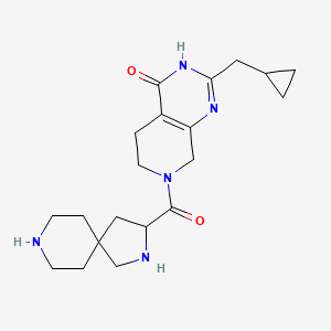 molecular formula C20H29N5O2 B6027294 2-(cyclopropylmethyl)-7-(2,8-diazaspiro[4.5]dec-3-ylcarbonyl)-5,6,7,8-tetrahydropyrido[3,4-d]pyrimidin-4(3H)-one dihydrochloride 