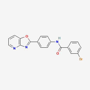 molecular formula C19H12BrN3O2 B6027296 3-bromo-N-(4-[1,3]oxazolo[4,5-b]pyridin-2-ylphenyl)benzamide 