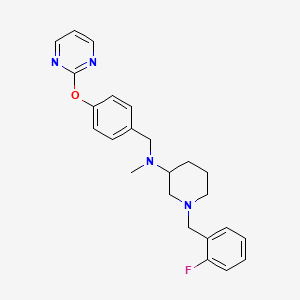 molecular formula C24H27FN4O B6027315 1-(2-fluorobenzyl)-N-methyl-N-[4-(2-pyrimidinyloxy)benzyl]-3-piperidinamine 