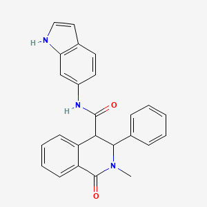 N-(1H-indol-6-yl)-2-methyl-1-oxo-3-phenyl-1,2,3,4-tetrahydroisoquinoline-4-carboxamide